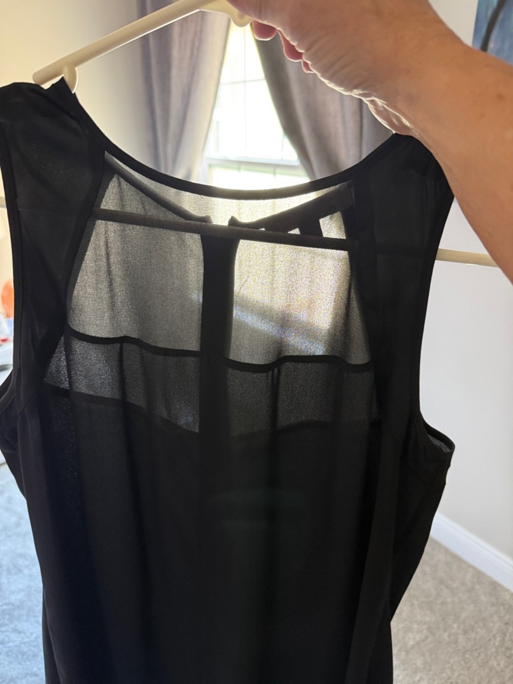 Banana Republic Black Dress Top with zipper back